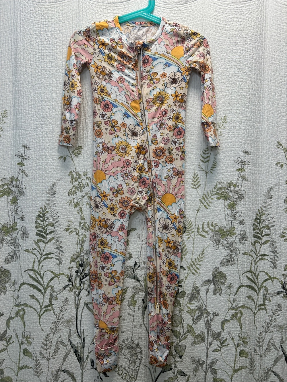 Posh Peanut Floral Sunrise Zip One-Piece size 18-24 months